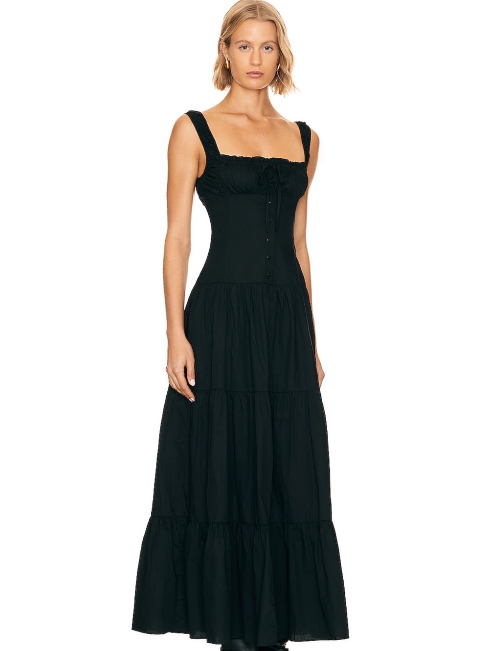 Lioness Black Corset Tiered Maxi Dress - Picture 2 of 3